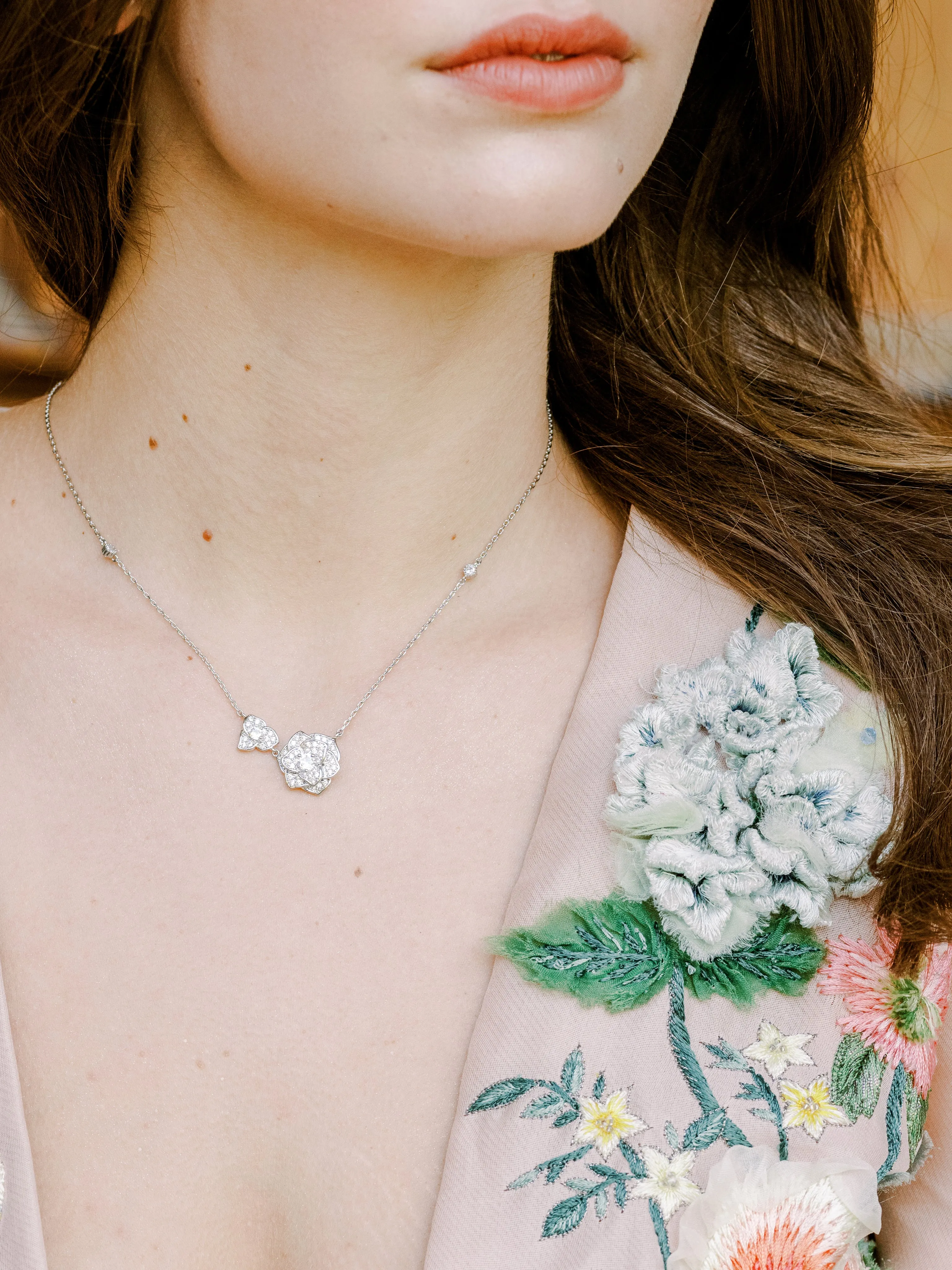 MAGNOLIA Simulated Diamond Necklace