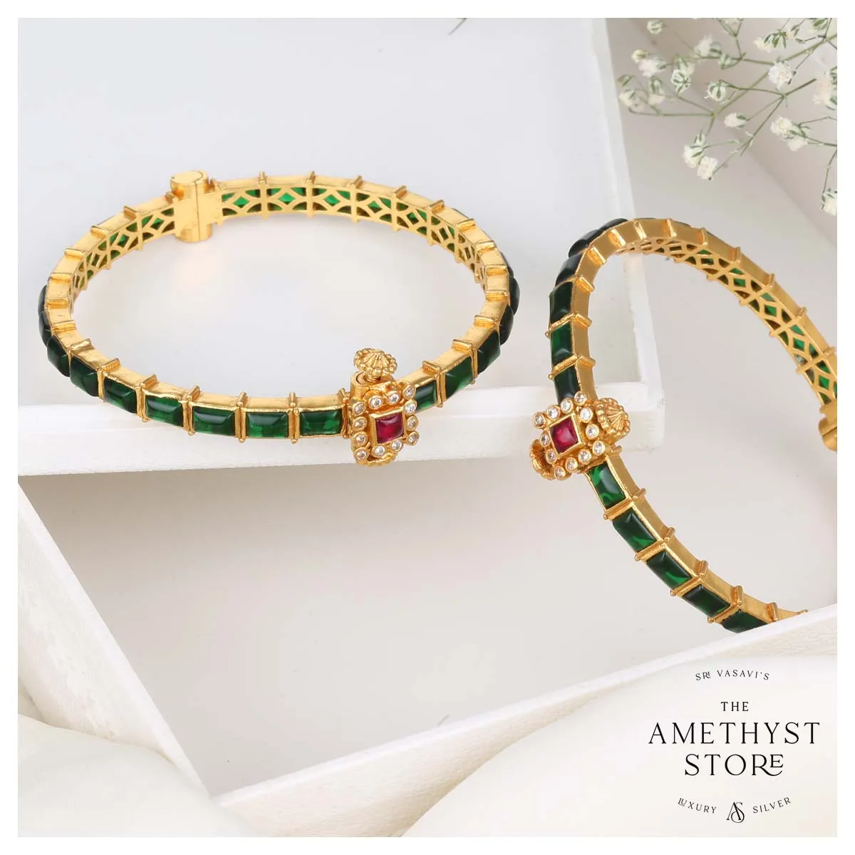 Menaka Stone Pair Bangles
