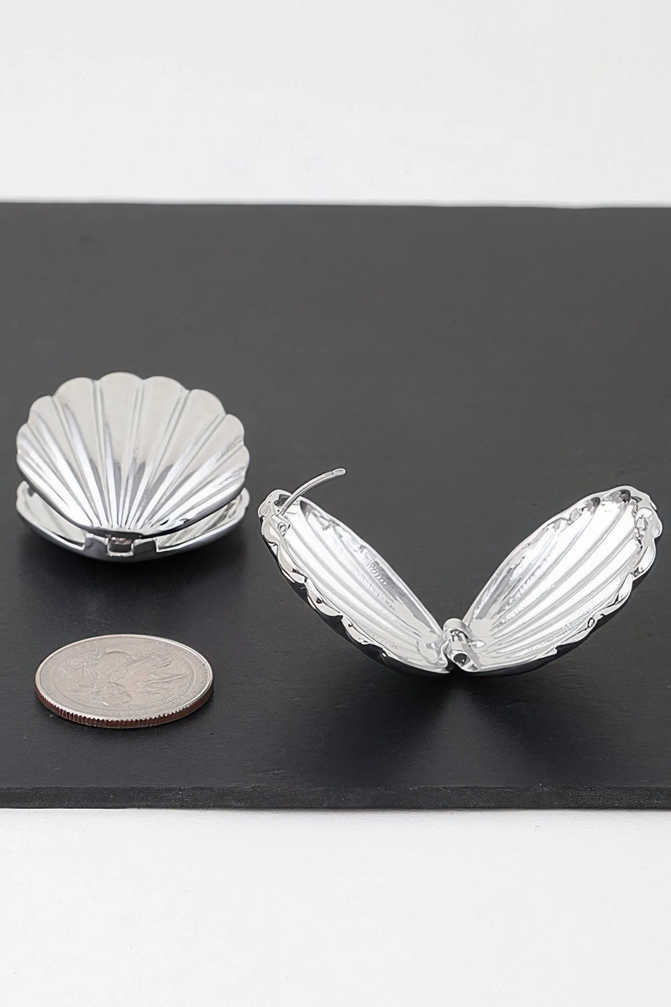 Modern Clam Shell Earrings