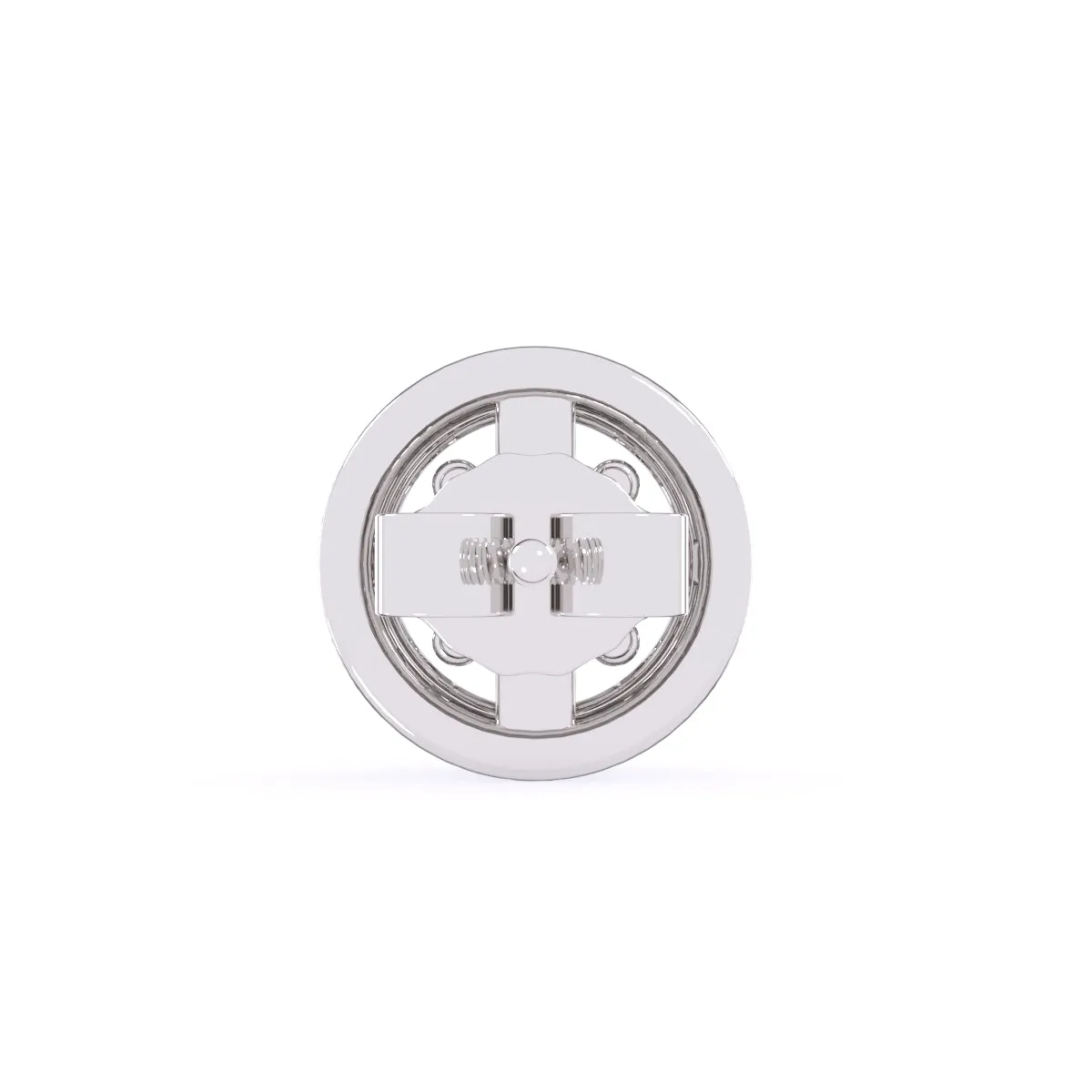 Modern Round Diamond Milgrain Setting Studs