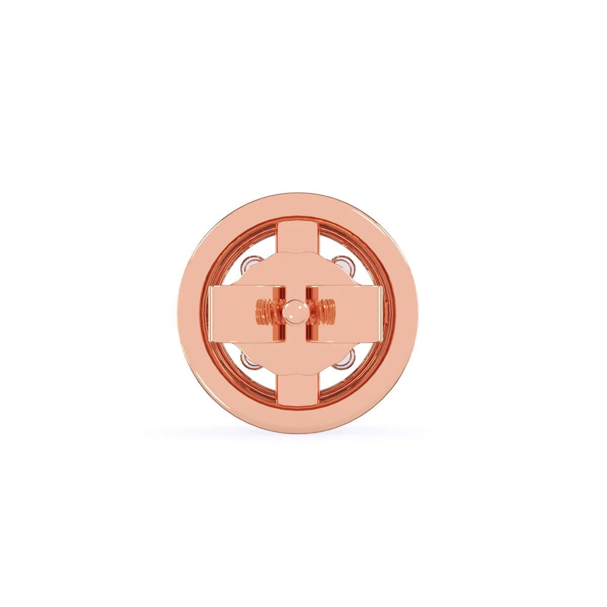 Modern Round Diamond Milgrain Setting Studs