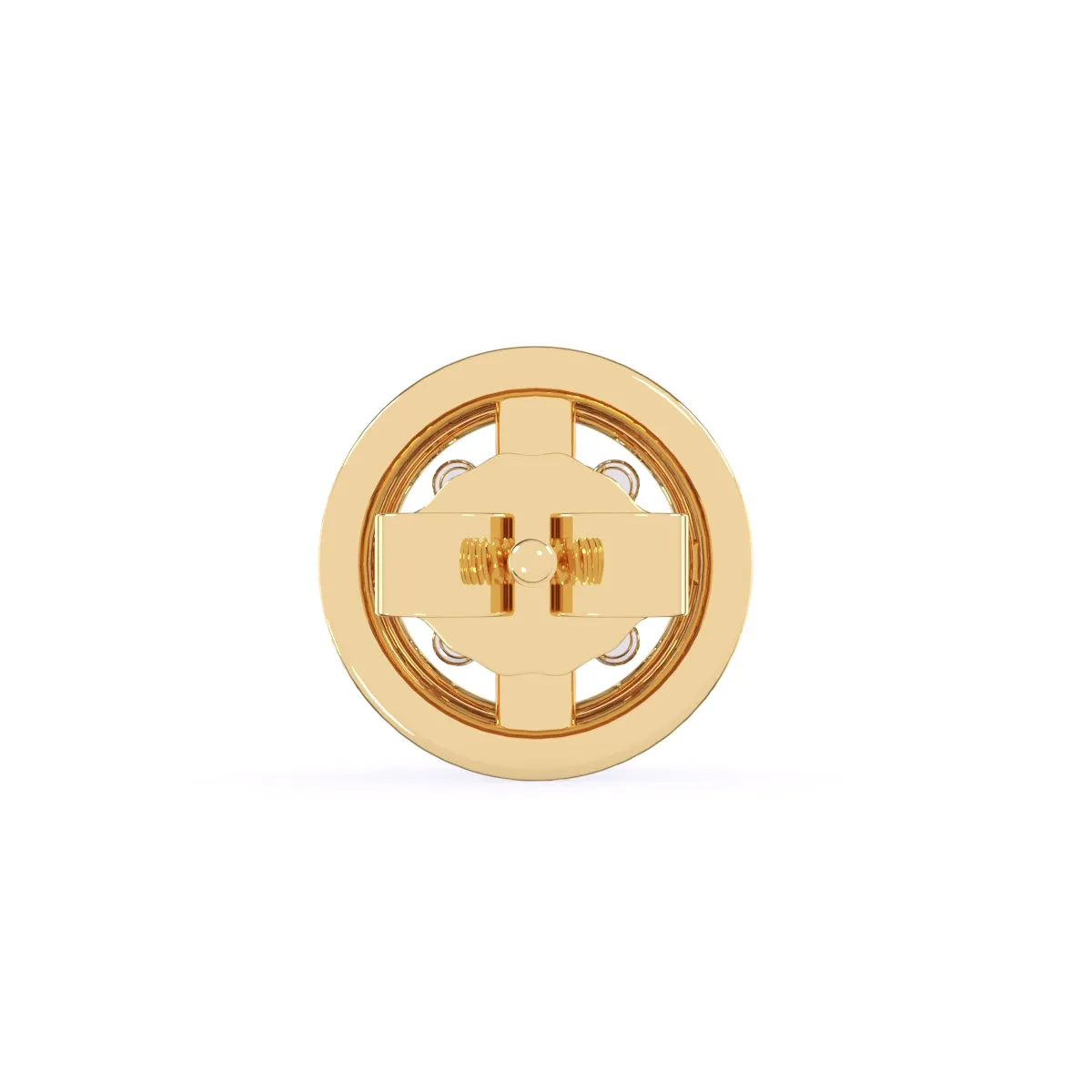 Modern Round Diamond Milgrain Setting Studs