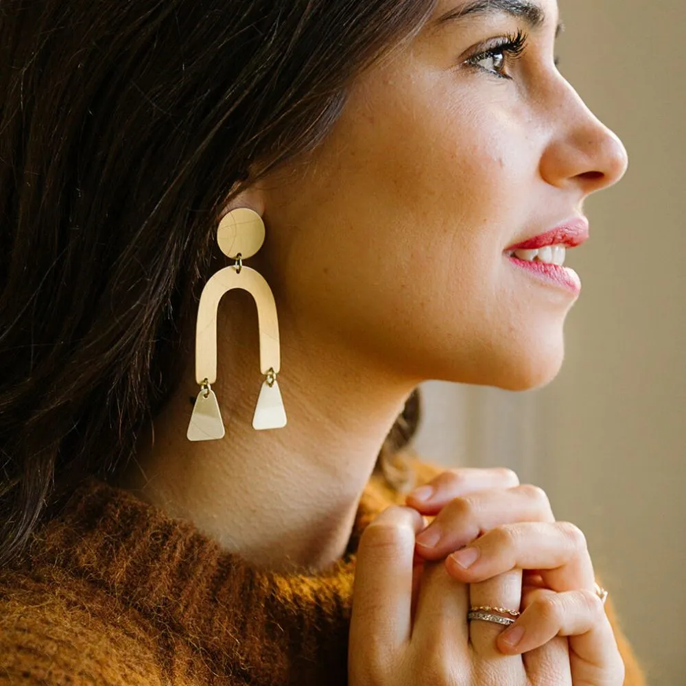 Modern Shapes Post Earrings