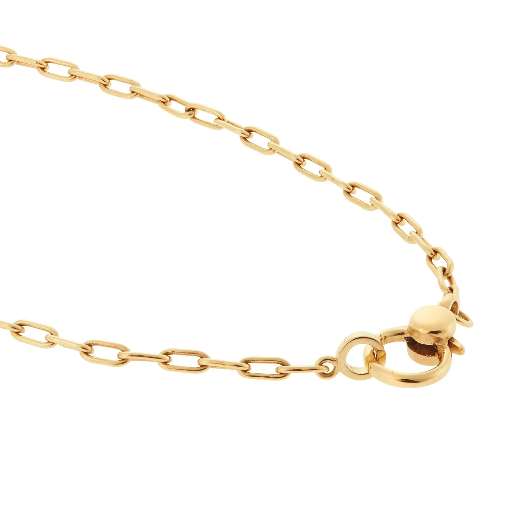 Narrow oblong chain with small gold lock Y-14