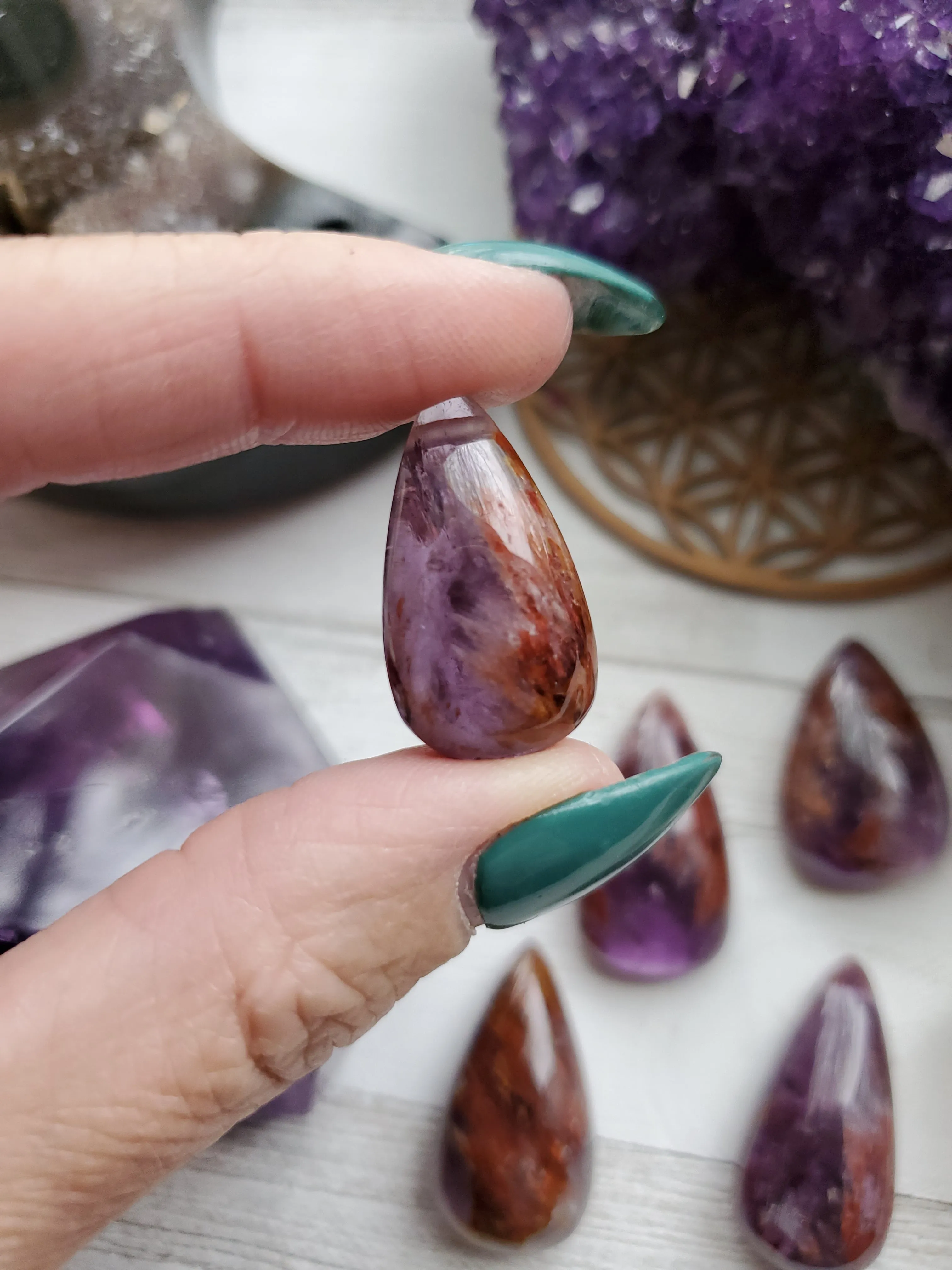 Natural Super 7 Melody Stone Crystal Pendants