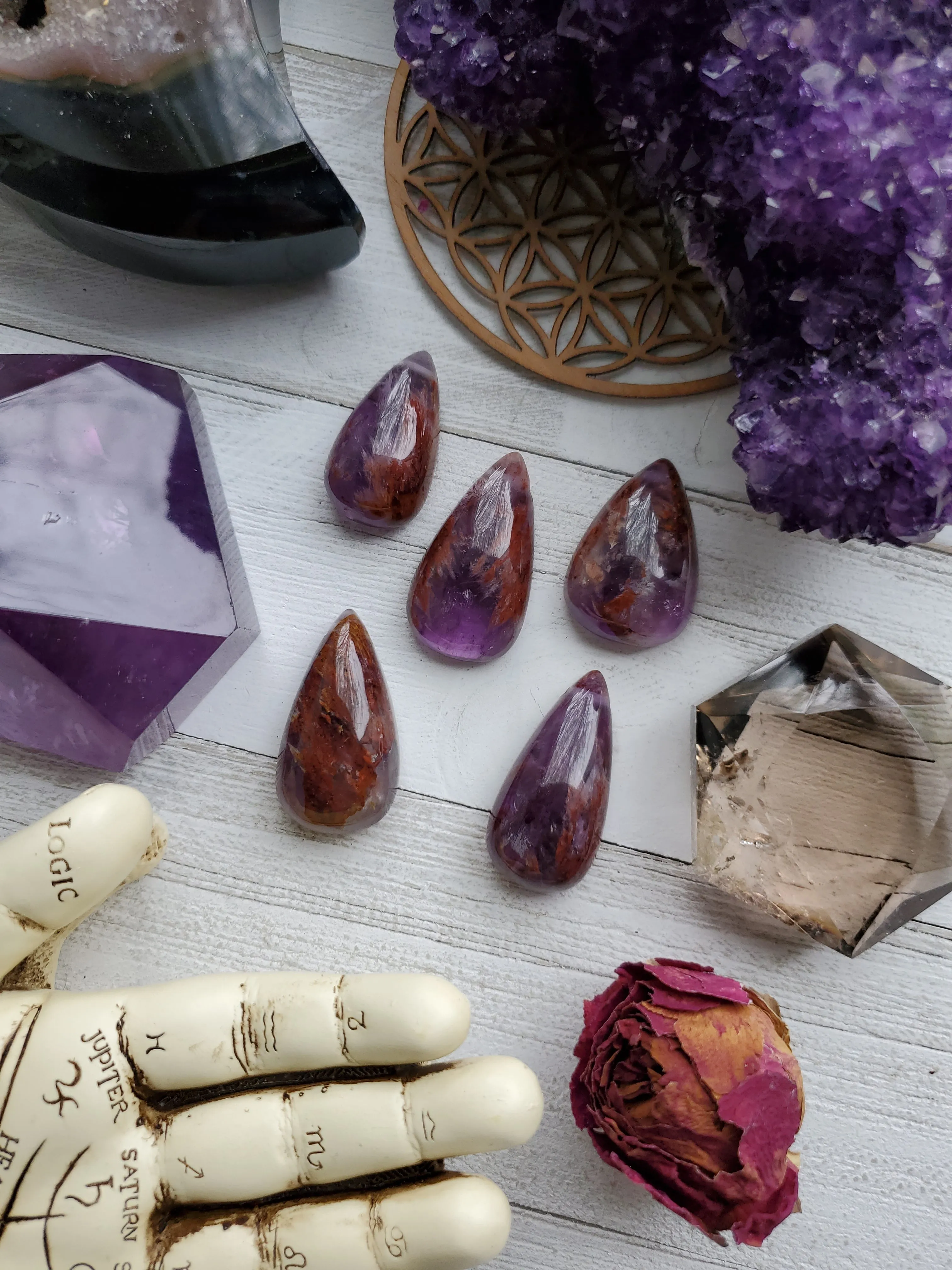 Natural Super 7 Melody Stone Crystal Pendants