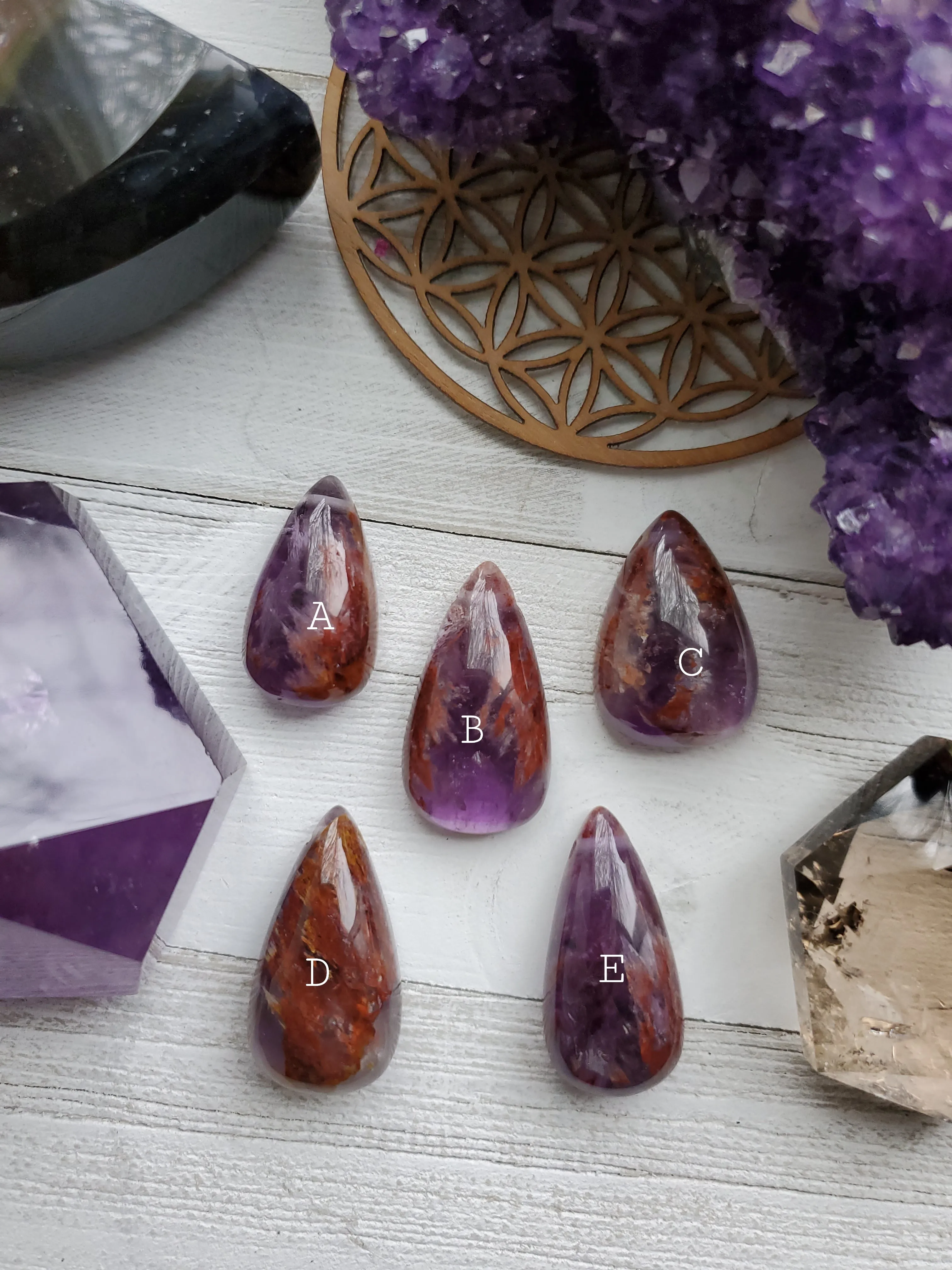 Natural Super 7 Melody Stone Crystal Pendants