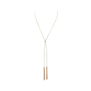 Necklace with Tassels - Gold - One Size