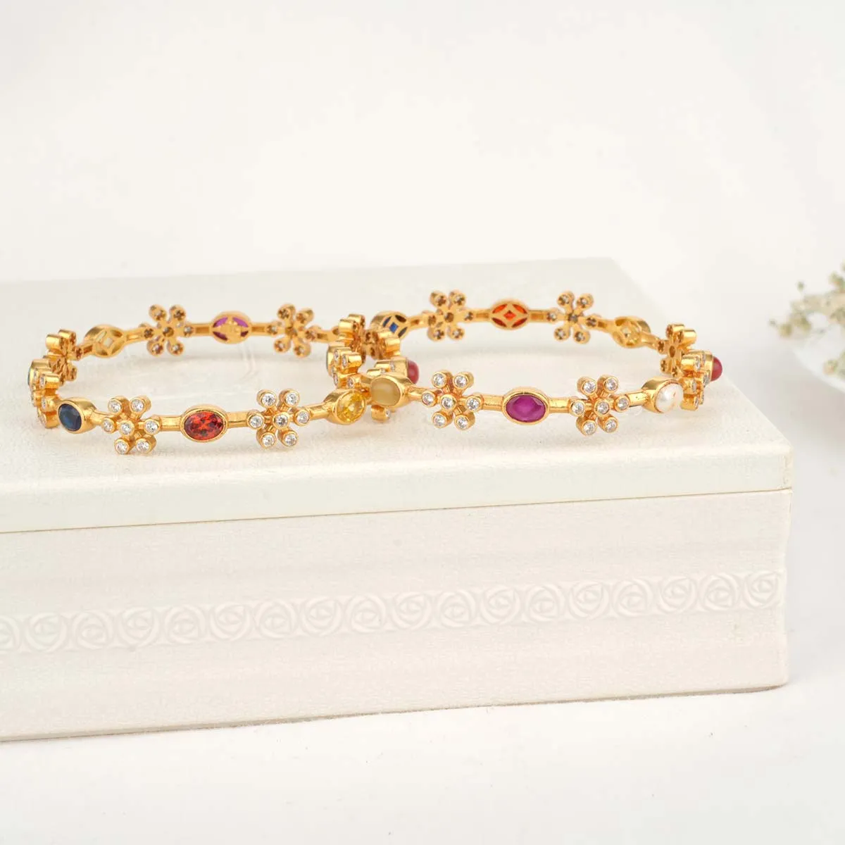 Nethra Stone Pair Bangles