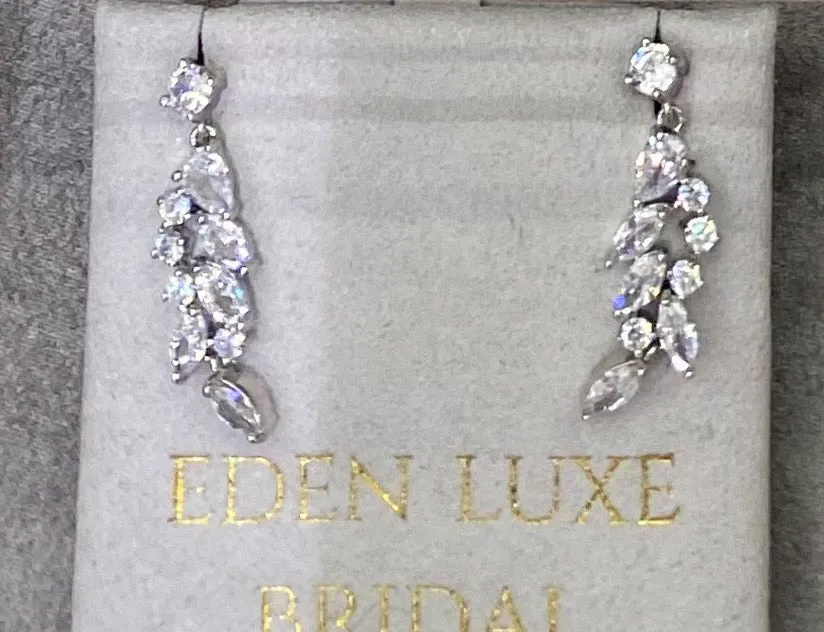 PAGE Simulated Diamond Necklace and Earrings Set