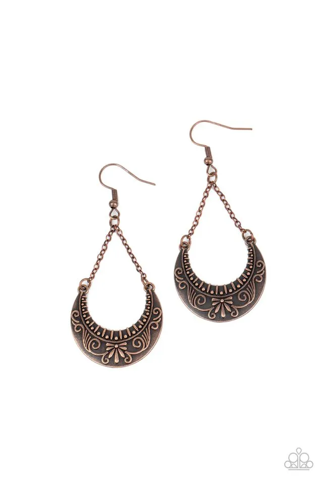 Paparazzi Earring ~ All in the PASTURE - Copper