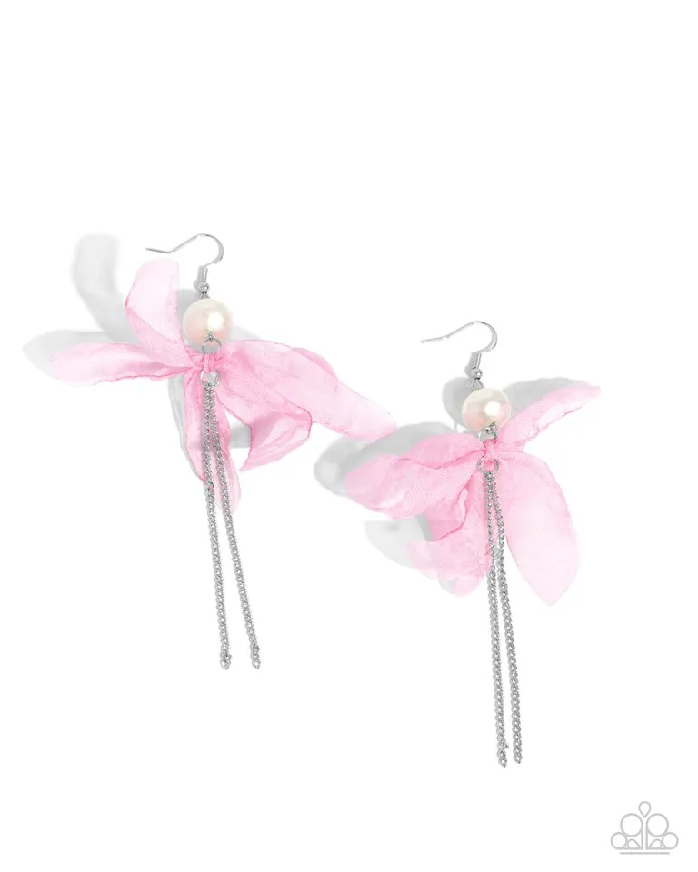 Paparazzi Earring ~ Ballerina Build - Pink