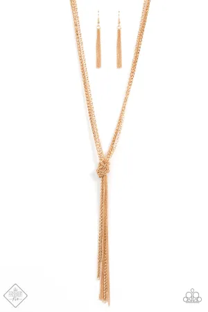 Paparazzi KNOT All There - Gold Necklace