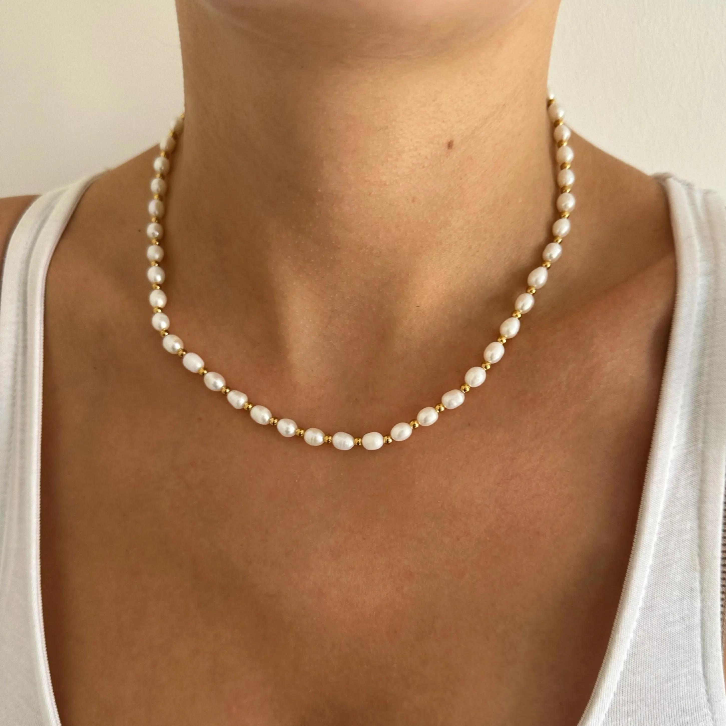 Pearl And Gold Necklace