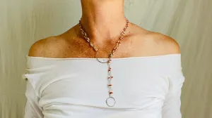Pearl and Topaz Necklace. Sterling Silver