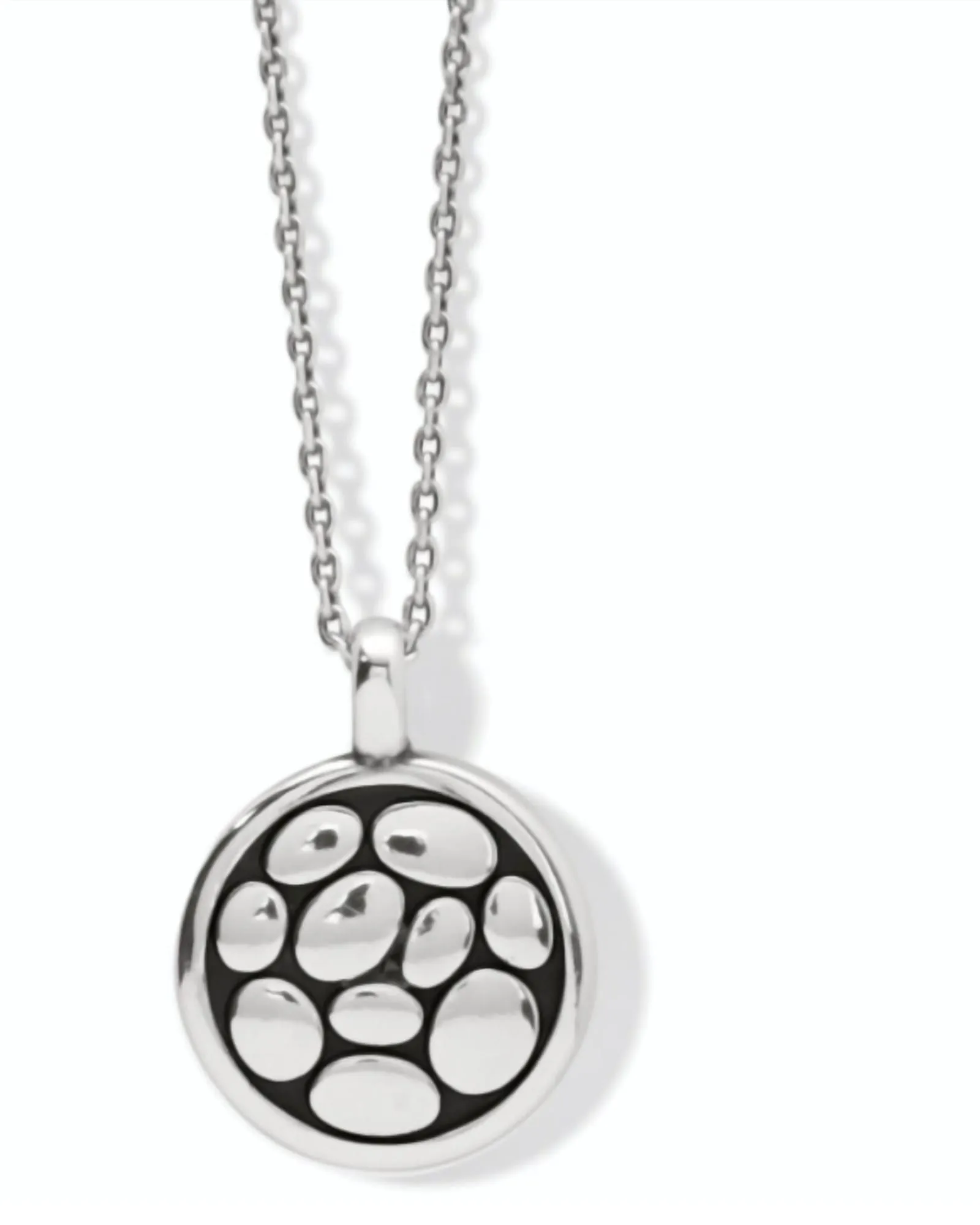 Pebble Round Reversible Petite Necklace in Silver | Silver