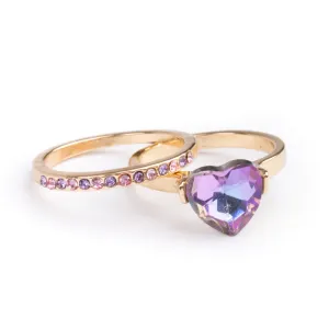 Precious Purple 2 pc Ring Set