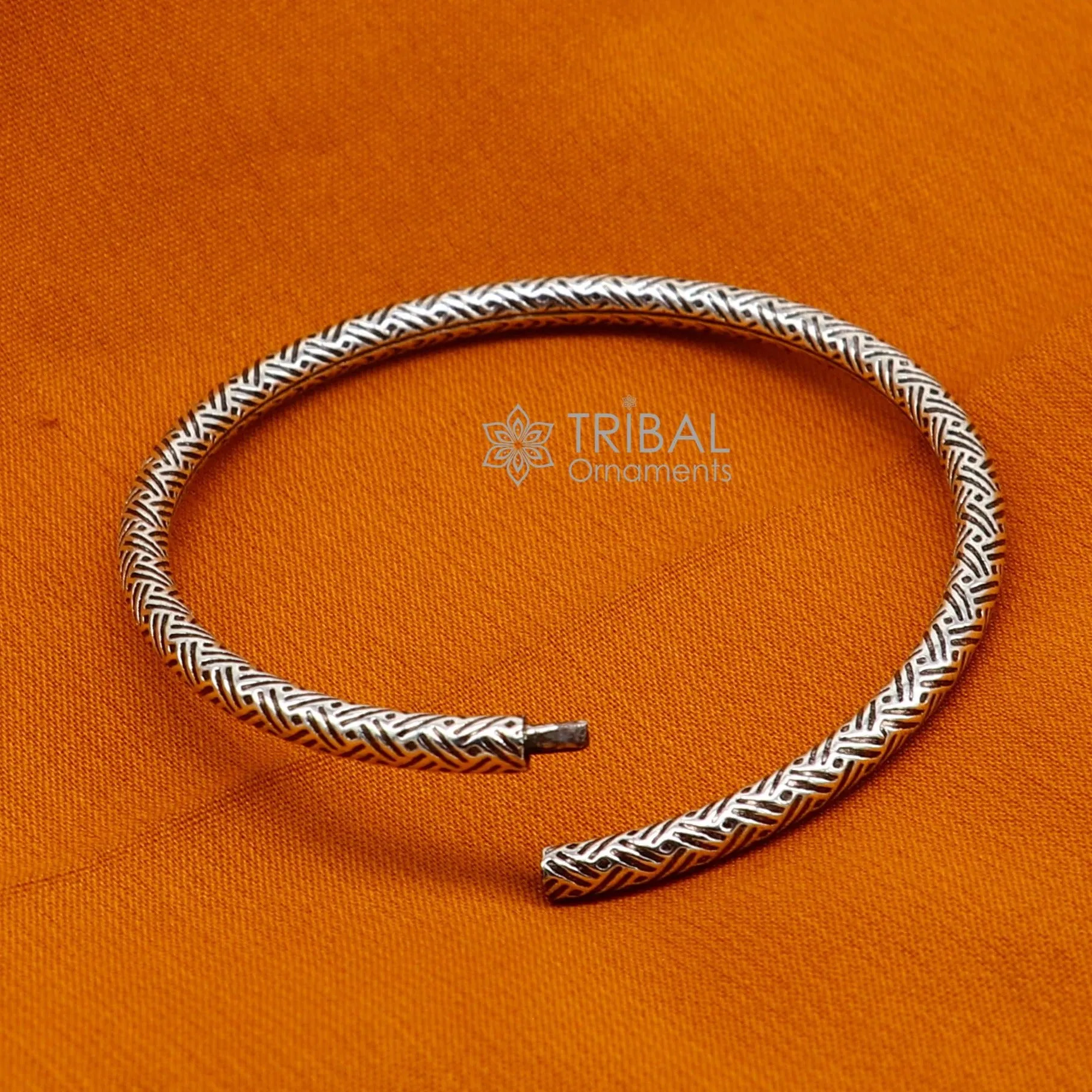 Pure 925 sterling silver unique vintage style bangle bracelet kada, excellent classical gifting bangle men's or girls ethnic jewelry nsk671