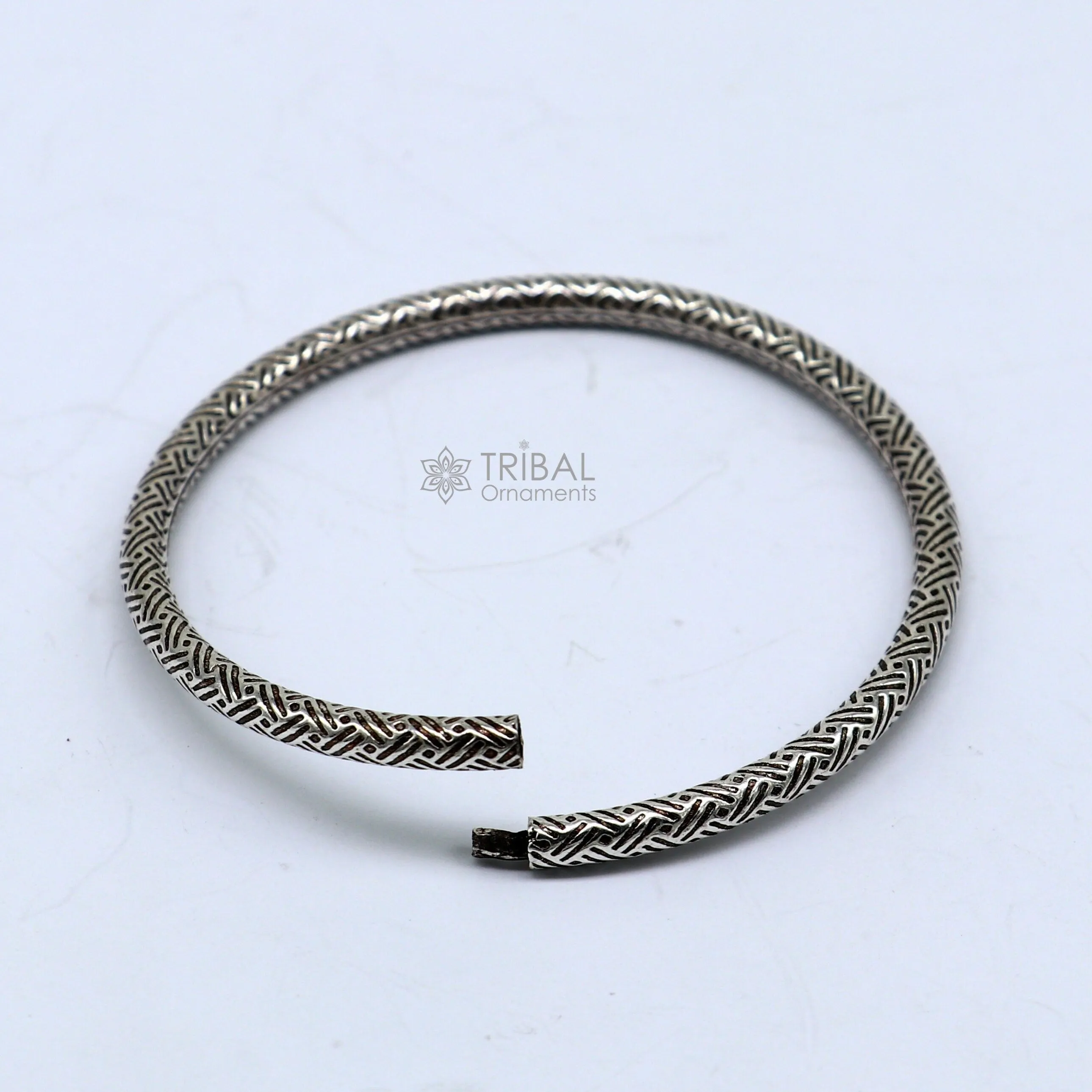 Pure 925 sterling silver unique vintage style bangle bracelet kada, excellent classical gifting bangle men's or girls ethnic jewelry nsk671