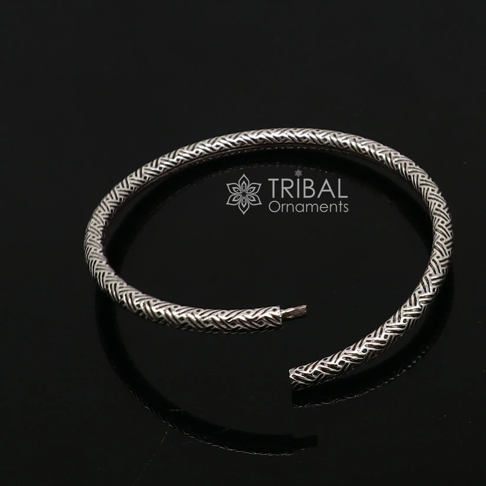 Pure 925 sterling silver unique vintage style bangle bracelet kada, excellent classical gifting bangle men's or girls ethnic jewelry nsk671