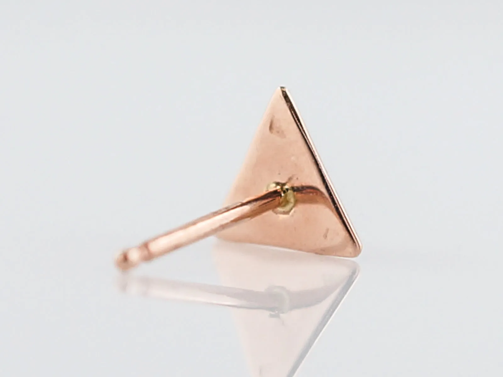 Pyramid Earrings Modern in 14k Rose Gold