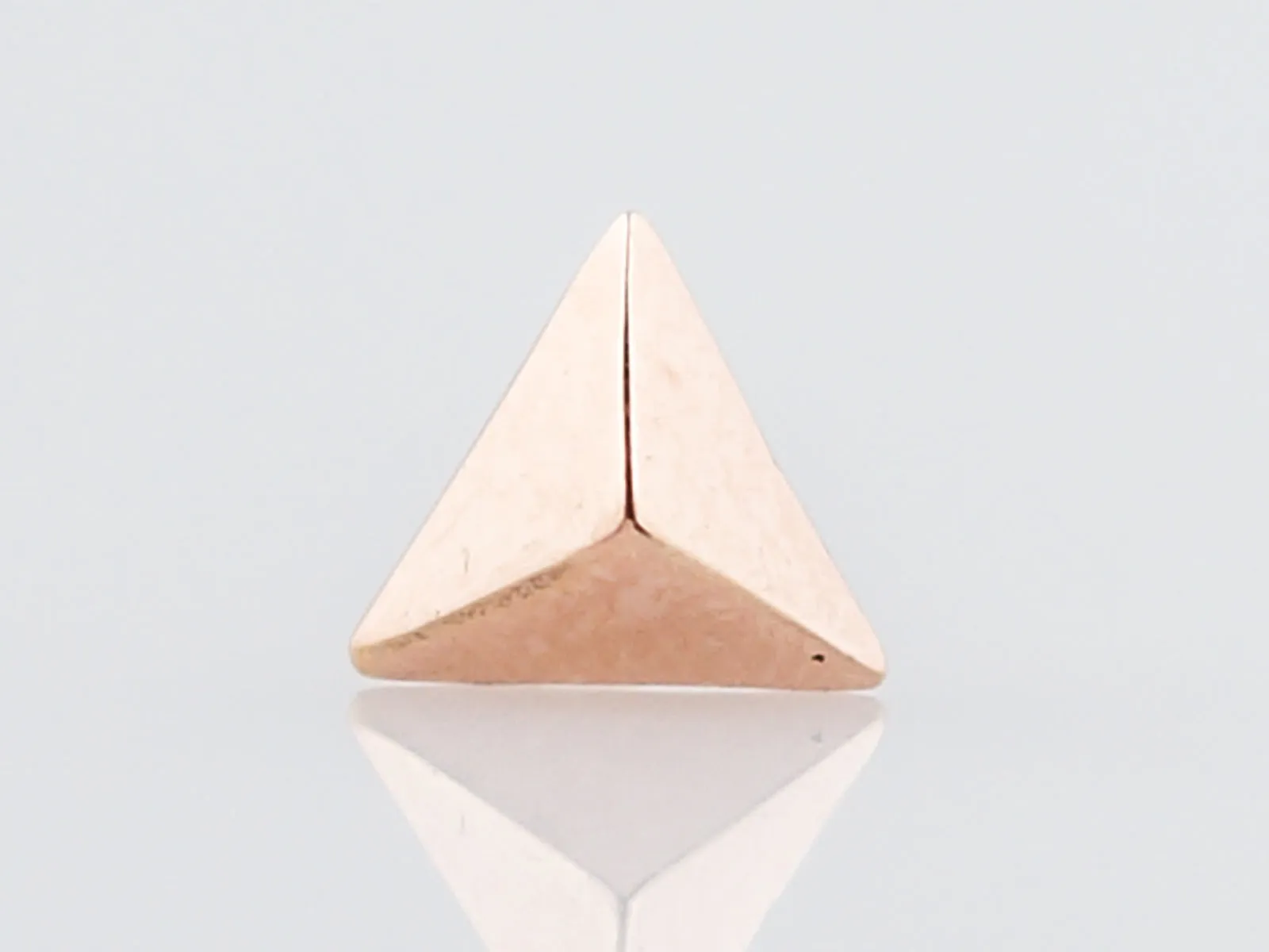 Pyramid Earrings Modern in 14k Rose Gold