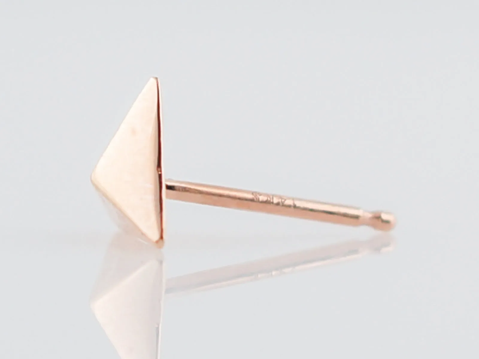 Pyramid Earrings Modern in 14k Rose Gold