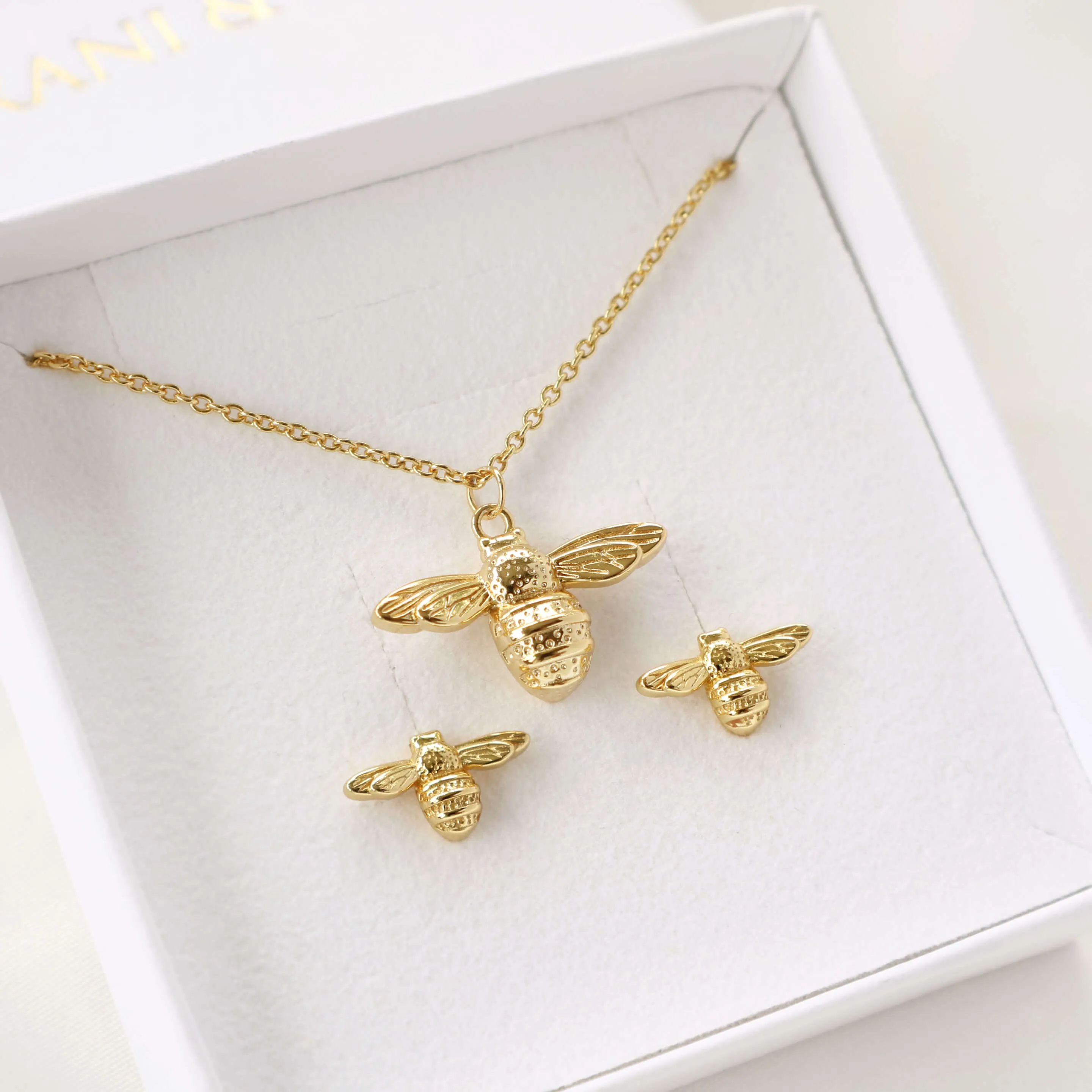 Queen Bee Stud Earrings (Gold)