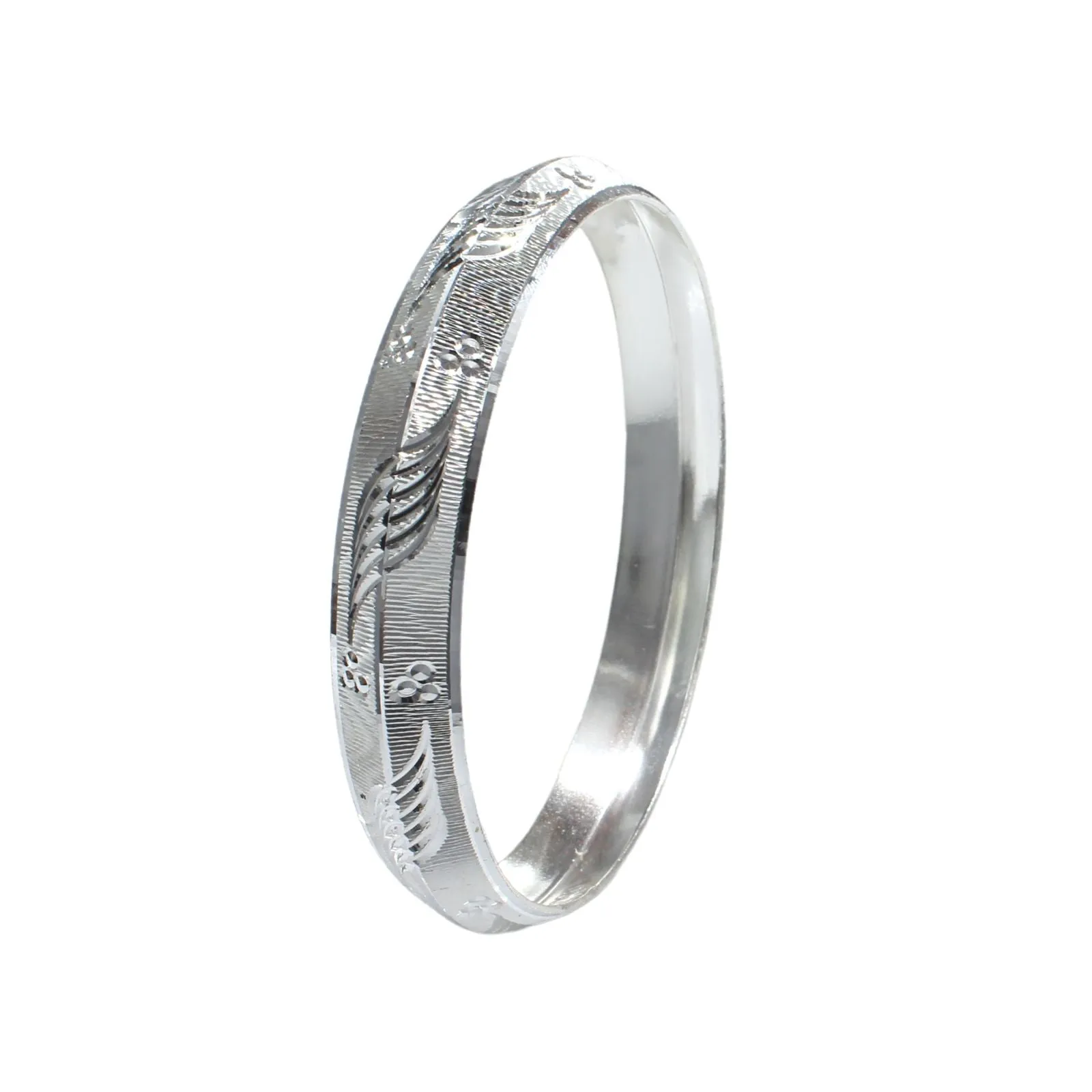 Real 925 Silver Sikh Kada for men, V-shaped Kada with engraving