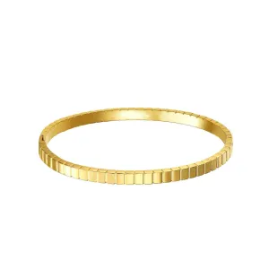 Rectangular Repeat Bangle Bracelet- Gold