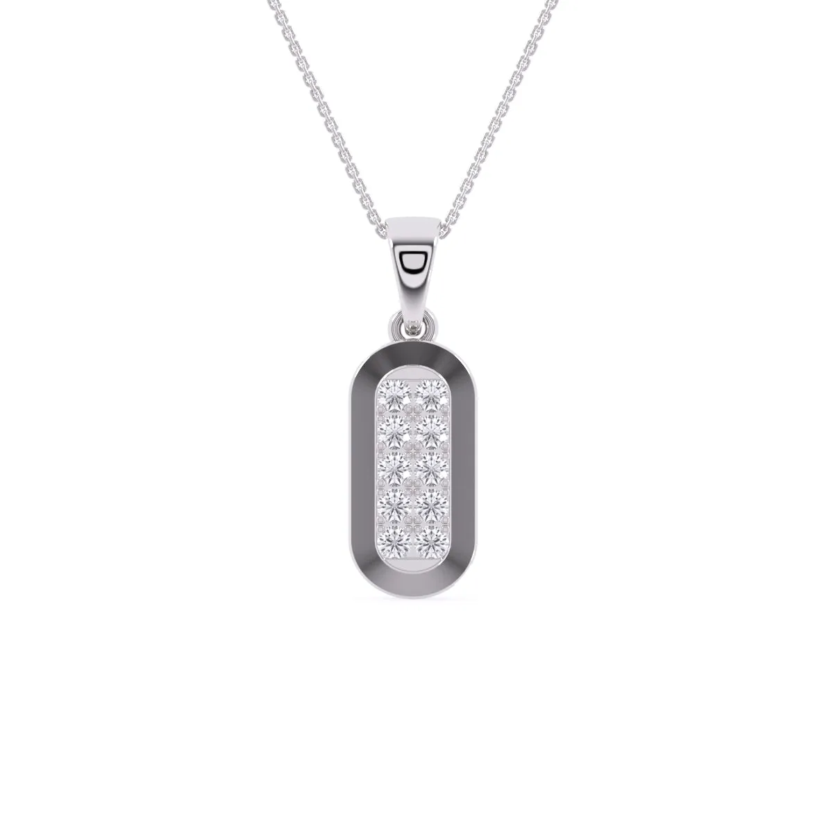 Regal Lab Grown Diamond Bar Pendant