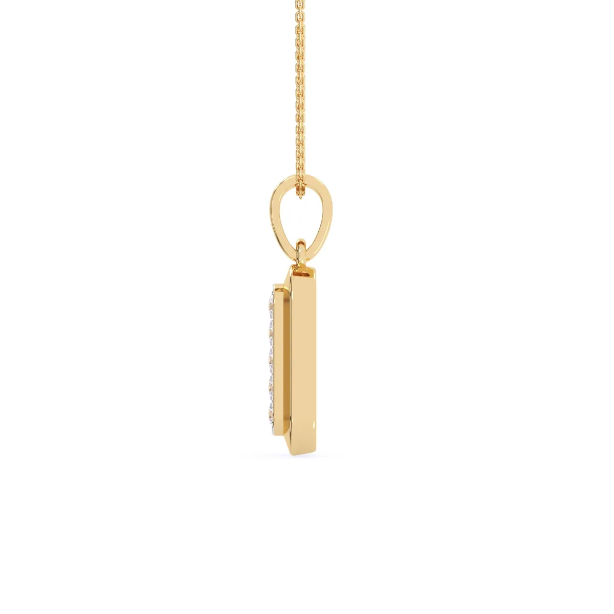 Regal Lab Grown Diamond Bar Pendant
