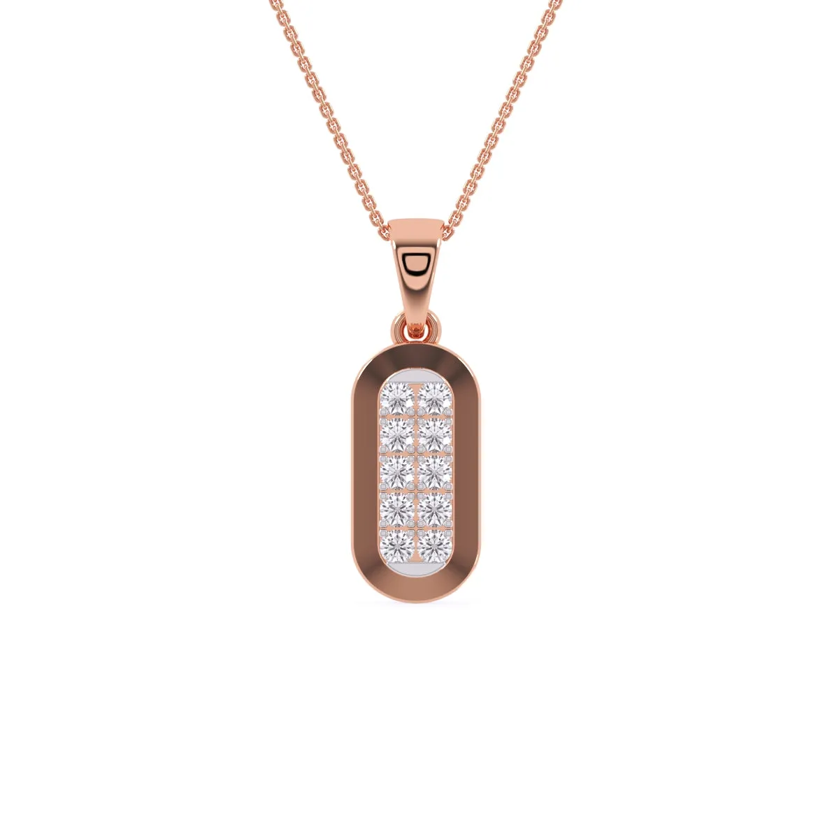 Regal Lab Grown Diamond Bar Pendant