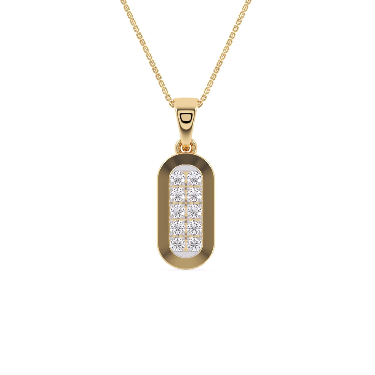 Regal Lab Grown Diamond Bar Pendant
