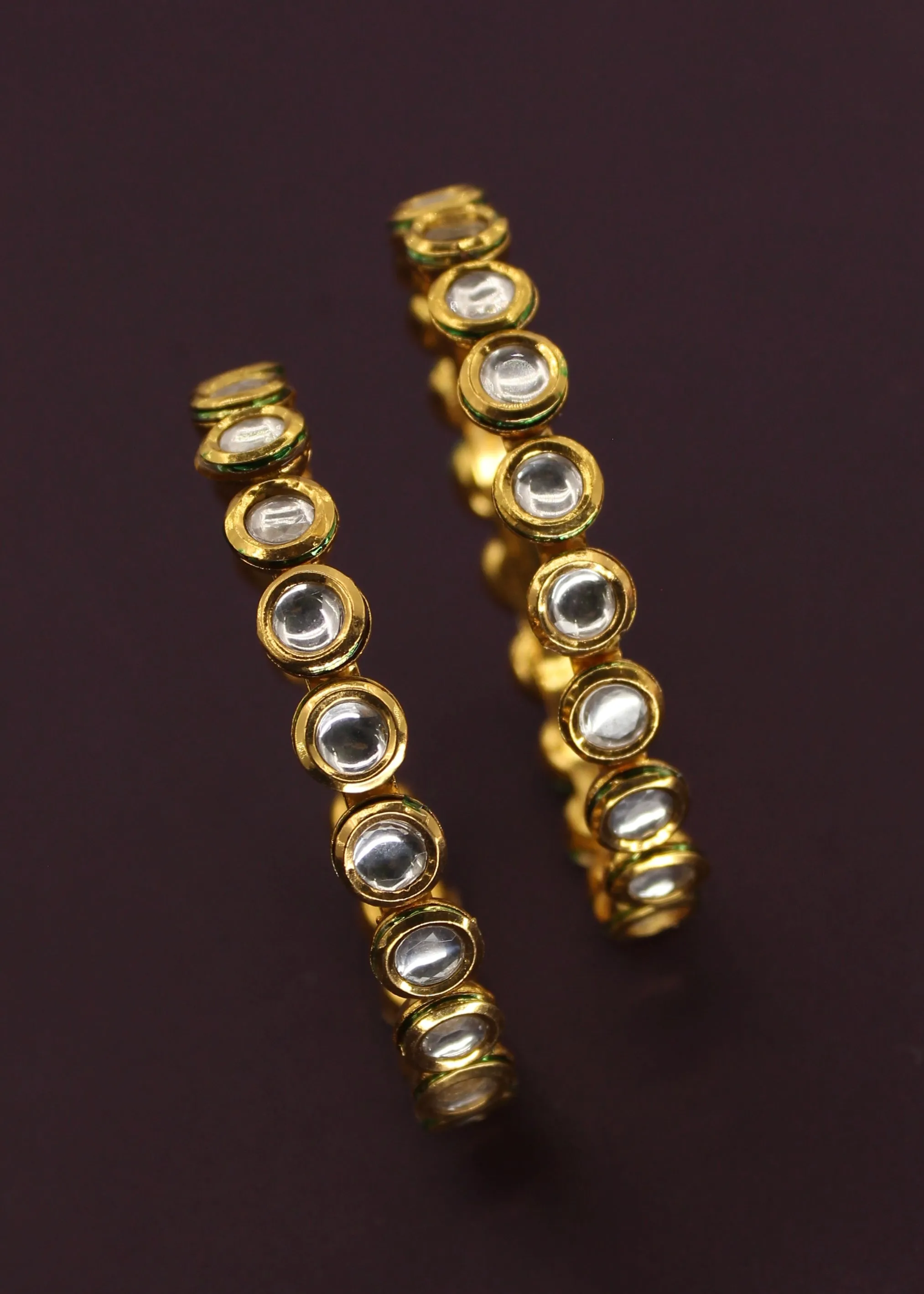 ROUND STONE KUNDAN BANGLES