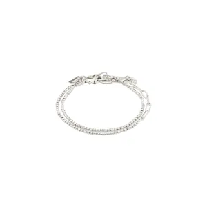 ROWAN crystal bracelet, 2-in-1, silver-plated