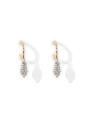 Sara Stone Drop Hoop Earrings