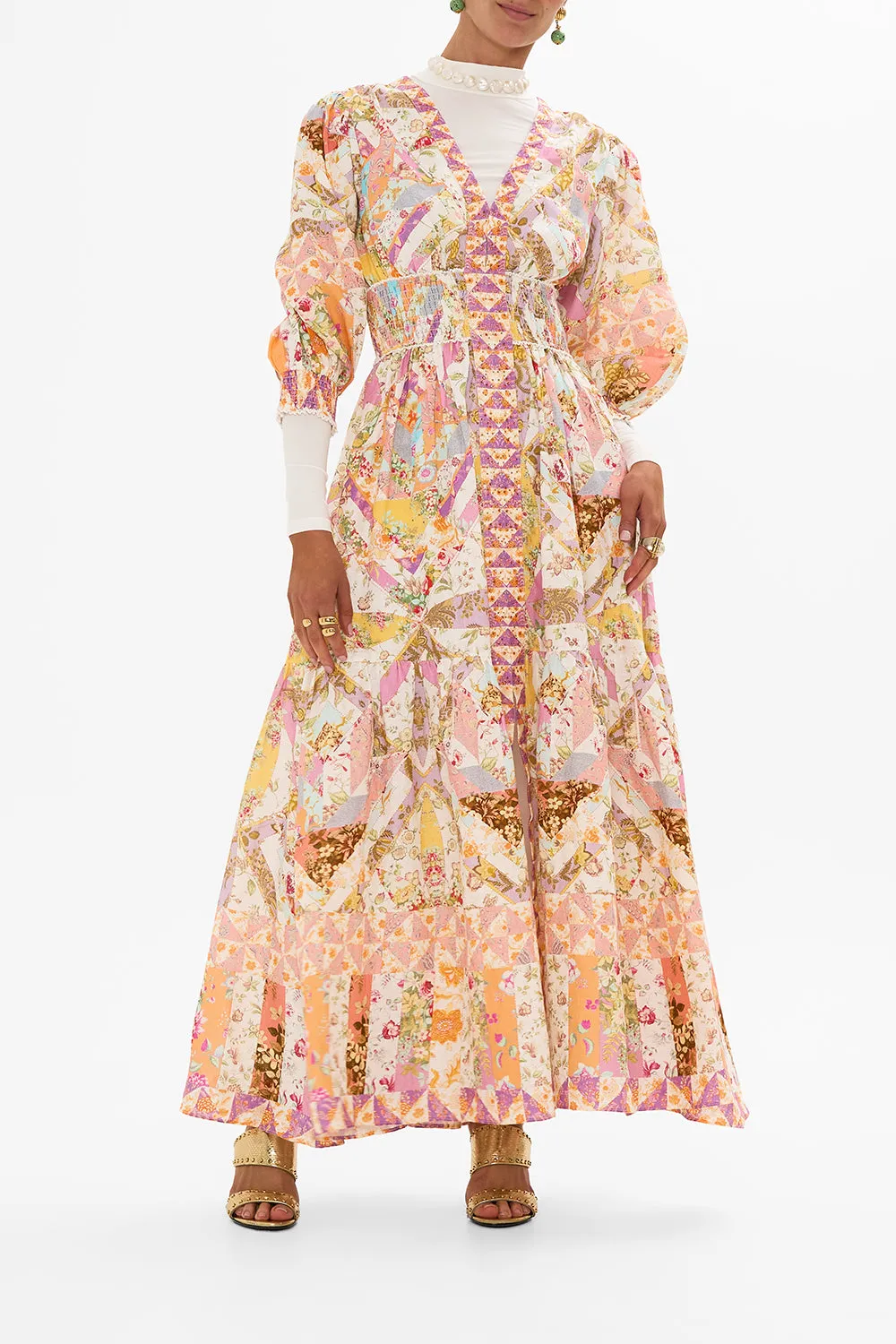 SHIRRED WAISTBAND LONG DRESS SEW YESTERDAY