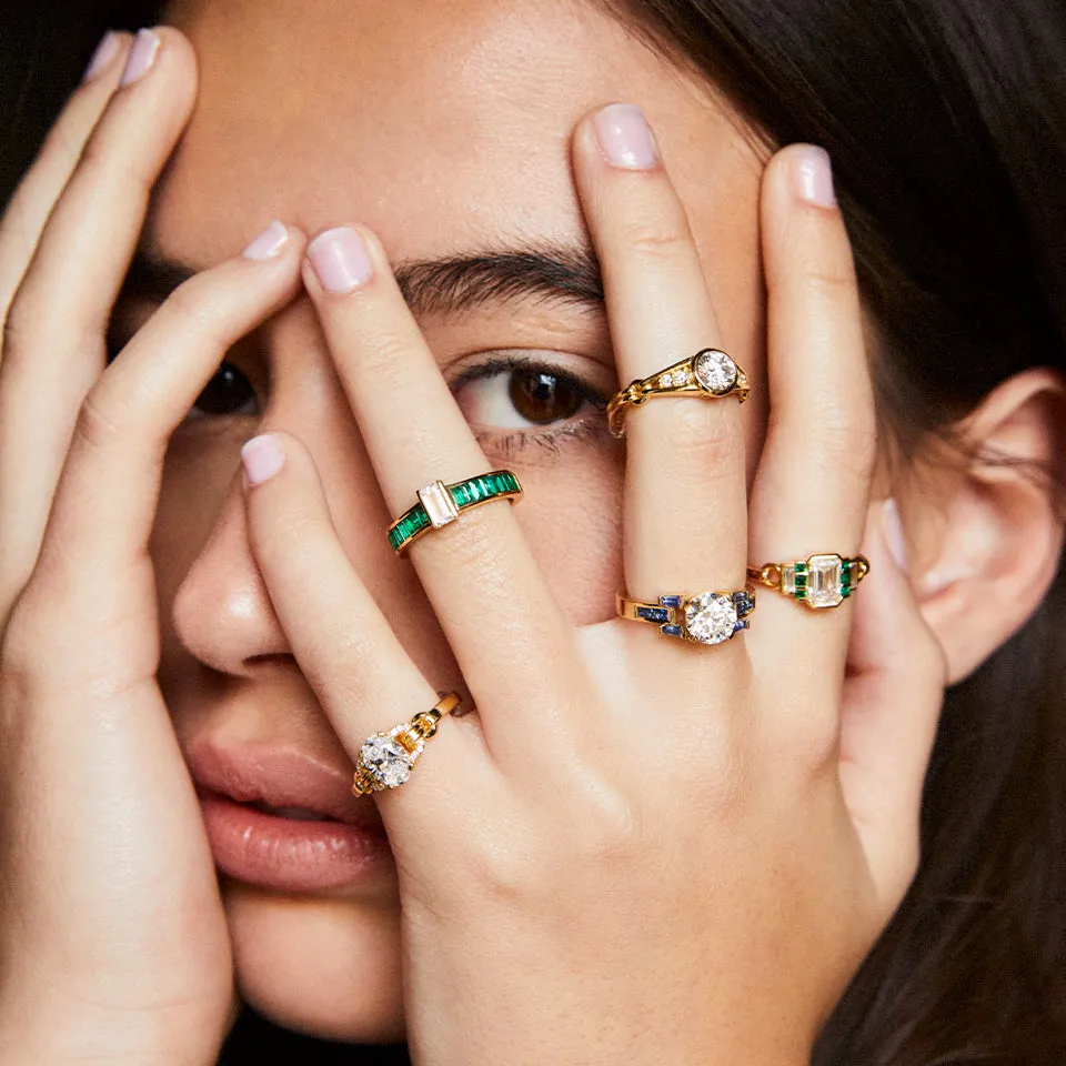 Signature Brilliant Cut Buckle Ring