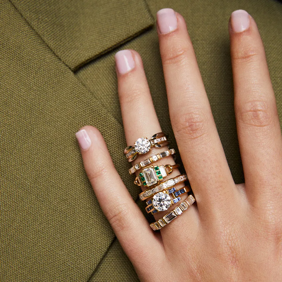 Signature Brilliant Cut Buckle Ring