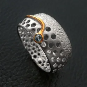 Silver hive Sterling Silver Ring