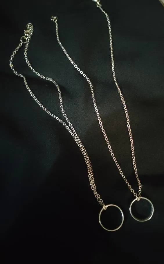 Silver Ring Pendant, Pack Of 2