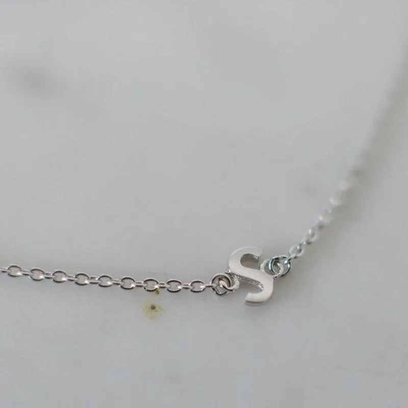 Sophie Little Letter Necklace - Sterling Silver