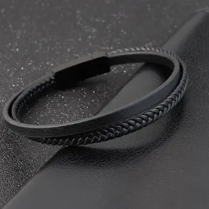 Special Luxury Style Leather Combination Splicing MenLeather Bracelet