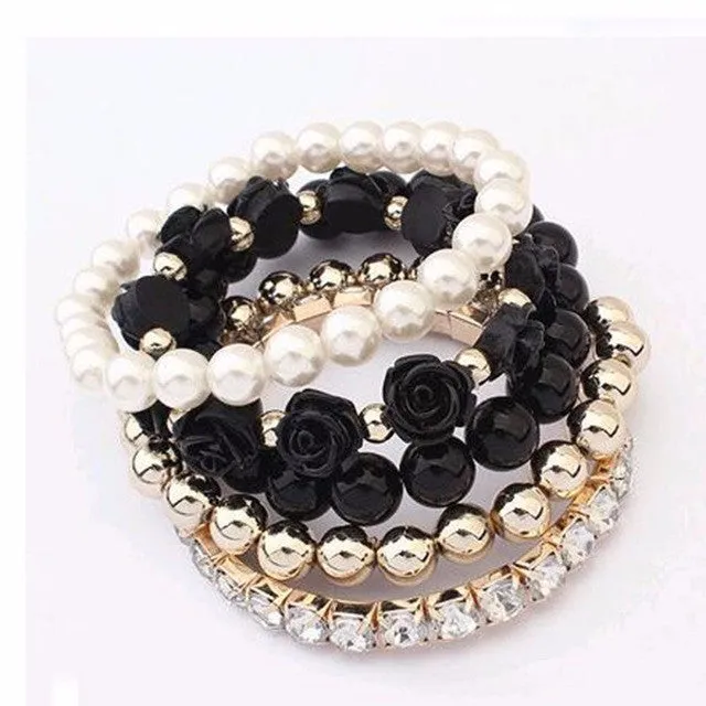 stretch flower temperament bracelet Women Fashion Jewelry