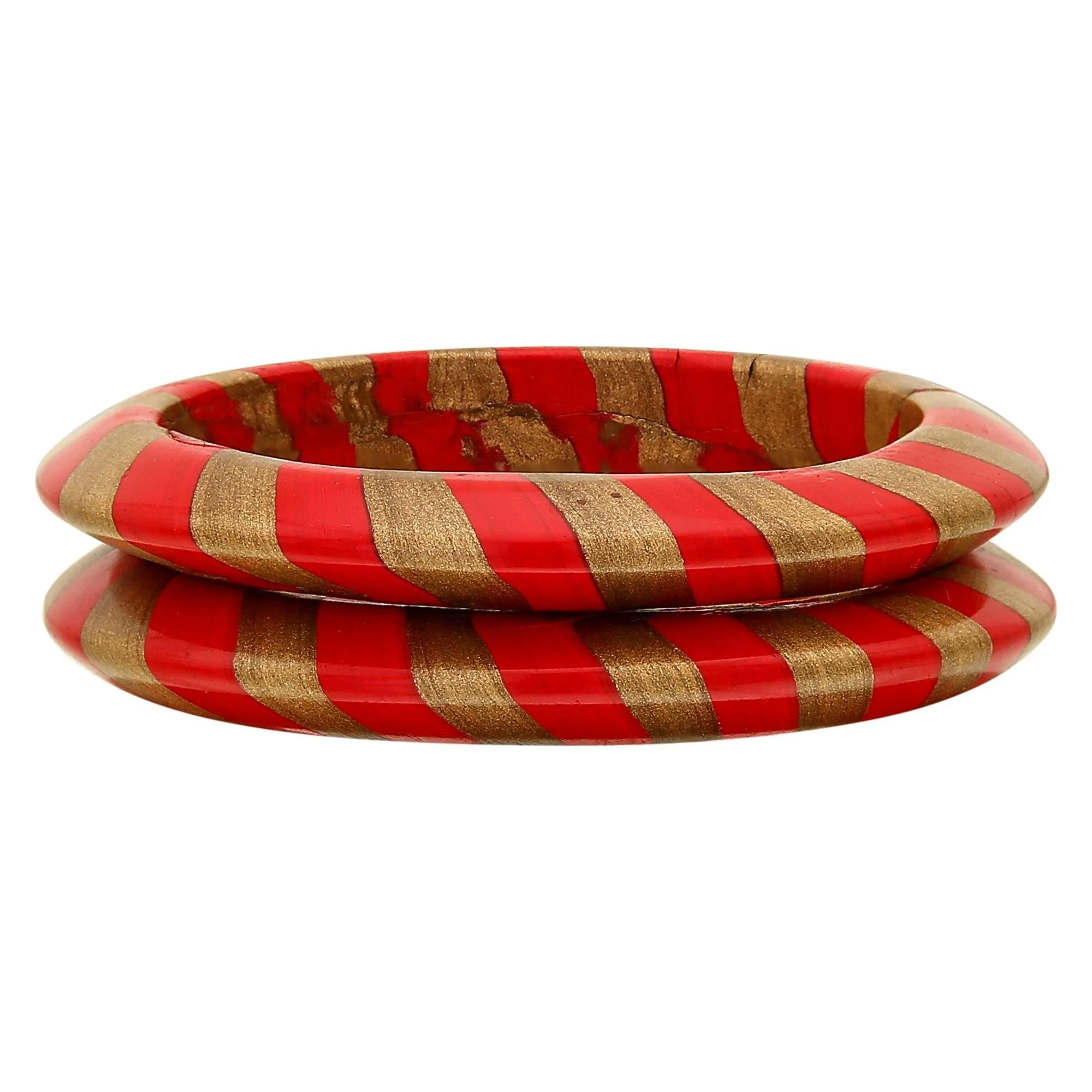 Sukriti Rajasthani Stylish Lac Red Bangles Jewelry for Girls & Women - Set of 2