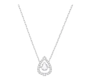 Swarovski SPARKLING DANCE PEAR NECKLACE, White, Rhodium -5451992