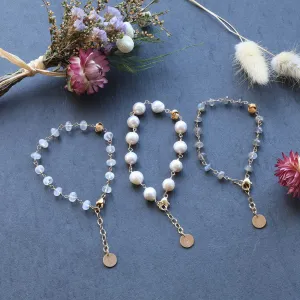 The Knot - Pearl Moonstone Labradorite Gold Bracelet