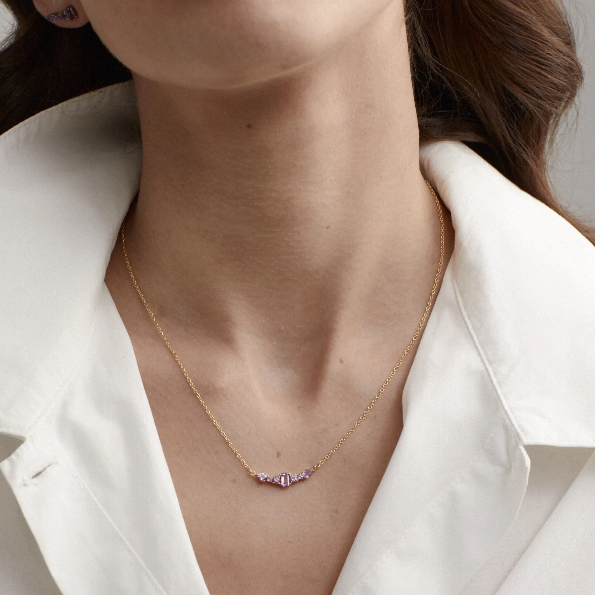 Theia / Necklace / Brazilian Amethyst   Silver
