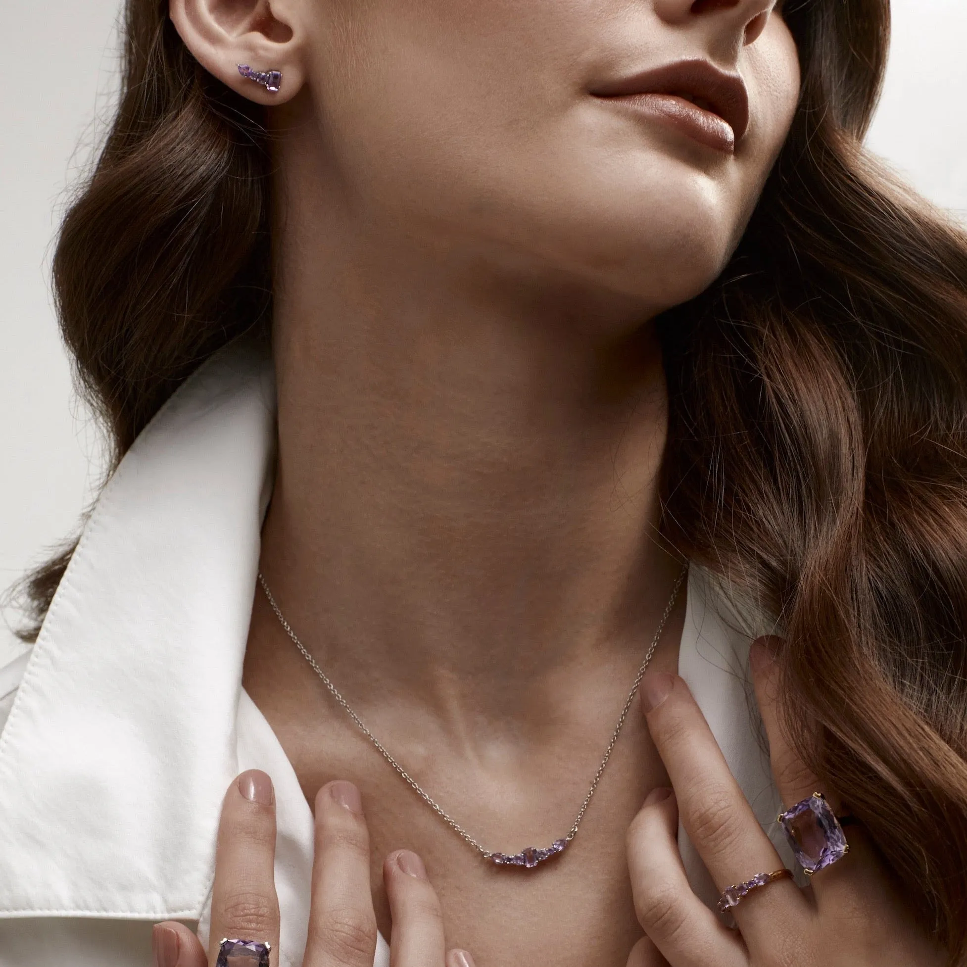 Theia / Necklace / Brazilian Amethyst   Silver